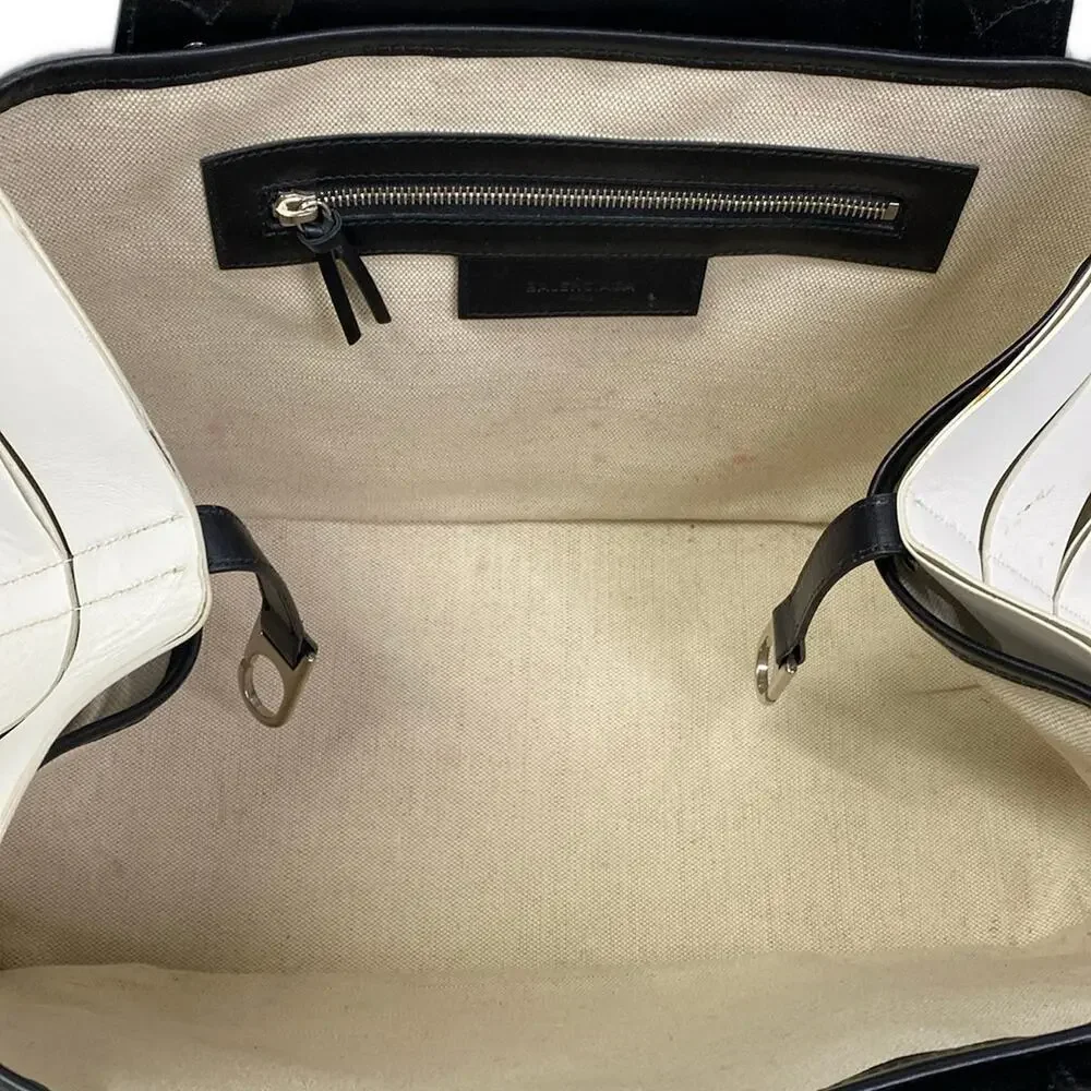 Balenciaga Marine Tote Bag Tote Bag 380690 Black White